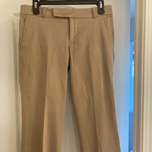 Women’s khaki straight cropped ankle Pants